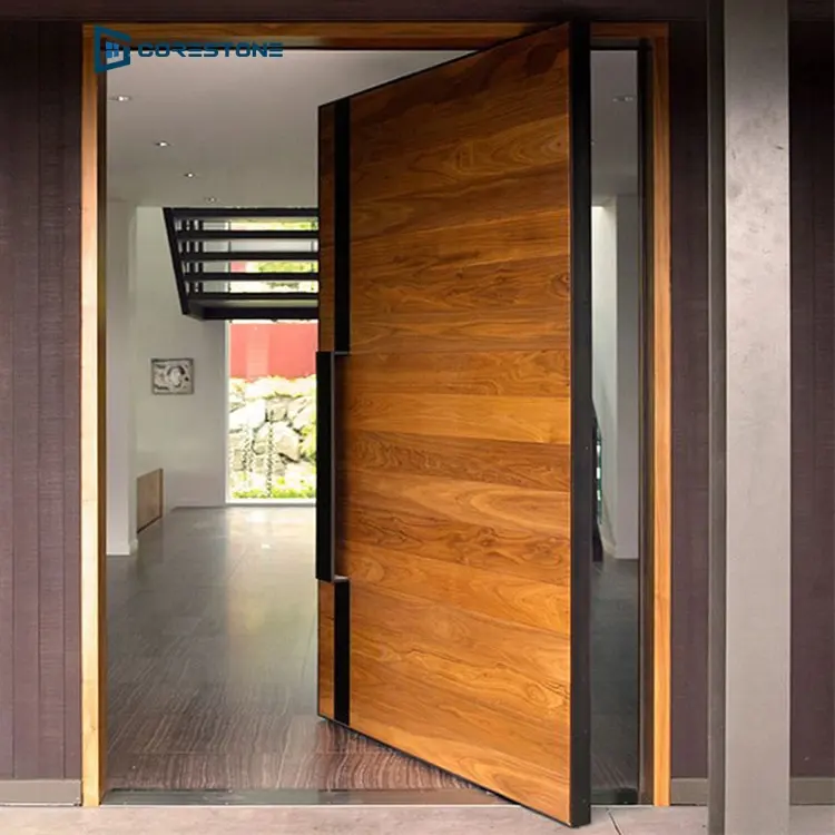 Herrajes alemanes de alta calidad para puerta delantera de casa, puertas de madera modernas para entrada principal, para uso doméstico