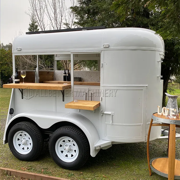 Nieuw Ontwerp Bloemenwagen Aanhangwagen Fastfood Truck Bruiloft Food Trailers Ijscowagen Winkel Catering Paardentrailer