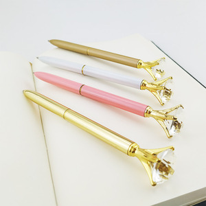 促销大顶多色圆珠笔水晶钻石笔与定制徽标 - Product Image 2