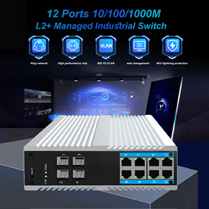 8-Port Gigabit POE yönetilen ağ anahtarı akıllı masaüstü ağ dönüştürücü 4 SFP SFP VLAN LLDP DHCP SNMP stok destekler - Product Image 2