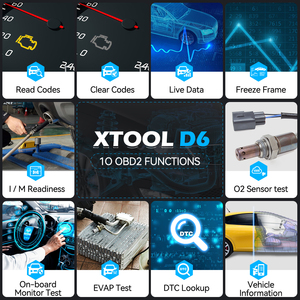 2025新しいD6ユニバーサルフルシステム診断ツールOBB2スキャナーBMSリセット注入器コーディングマシンCAN FD/FCA付き - Product Image 4