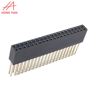 Pitch 2.54 mm 0.10&quot; Double Row 2x20 Pin 40p <strong>PCB</strong> Female Header Receptacle Press-fit Long Tail 12.2mm Strip PC104 <strong>Connector</strong> - Product Image 3
