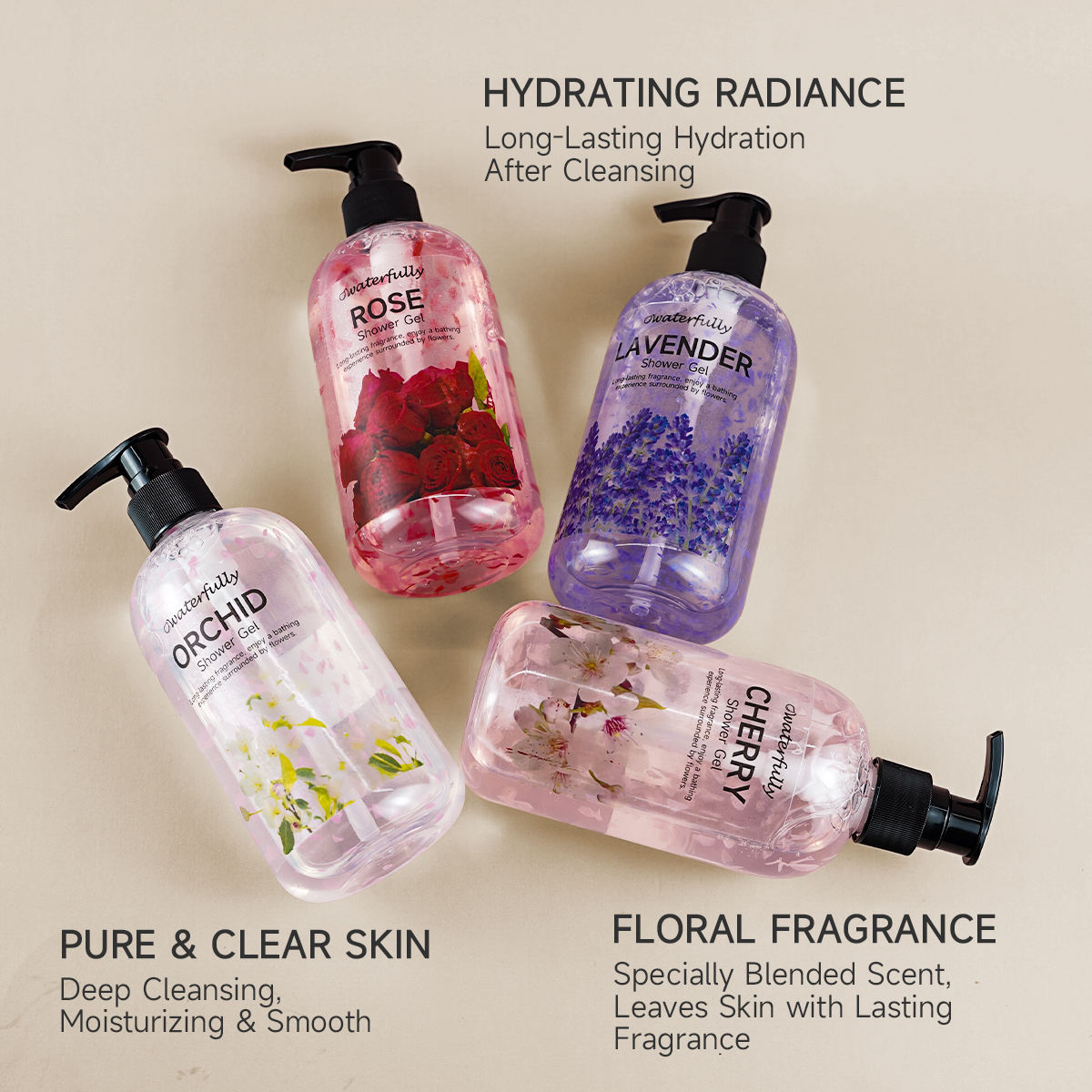 lavender Petal Body Wash Show gel