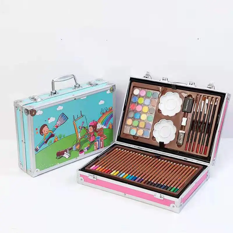 Children's stationery watercolor pen gift box 145pcs painting gift set colored pen gift wholesale