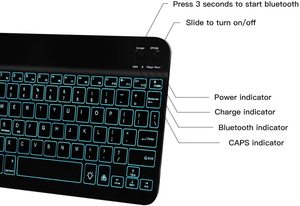 Hot Sale <strong>Keyboard</strong> OEM ODM Mini RGB LED Backlit <strong>Backlight</strong> for Office Tablet PC Smartphone Blue Tooth <strong>Keyboard</strong> and Mouse Wireless - Product Image 5