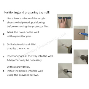 Tùy chỉnh nổi rõ ràng góc standoff logo công ty tùy chỉnh kích thước có sẵn Acrylic khung thẳng cho hình ảnh bằng tốt nghiệp nghệ thuật - Product Image 5