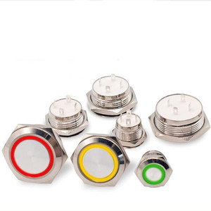 Interruttore a pulsante in metallo 12/16/19/22/25mm Micro corsa ultra breve auto-reimpostazione impermeabile interruttore a pulsante - Product Image 1
