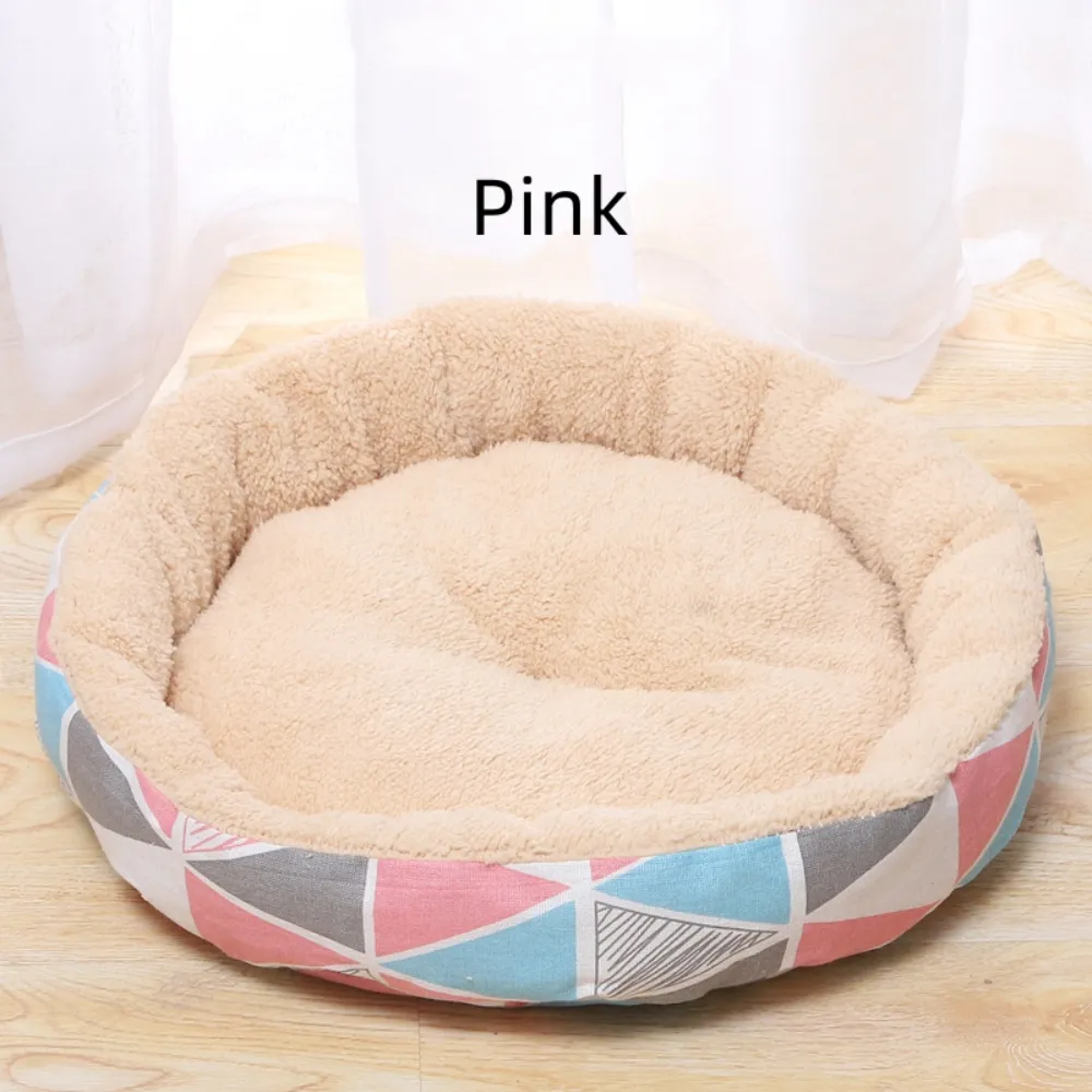 Bán buôn nhà sản xuất sang trọng mềm sang trọng màu hồng xám trắng vật nuôi đệm vòng mèo Giường chó