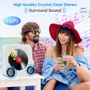 Reproductor de CD portátil con BTH, reproductor de música de escritorio, altavoces duales para el hogar, Boombox, Radio FM, salida de entrada AUX, Control remoto - Product Image 6