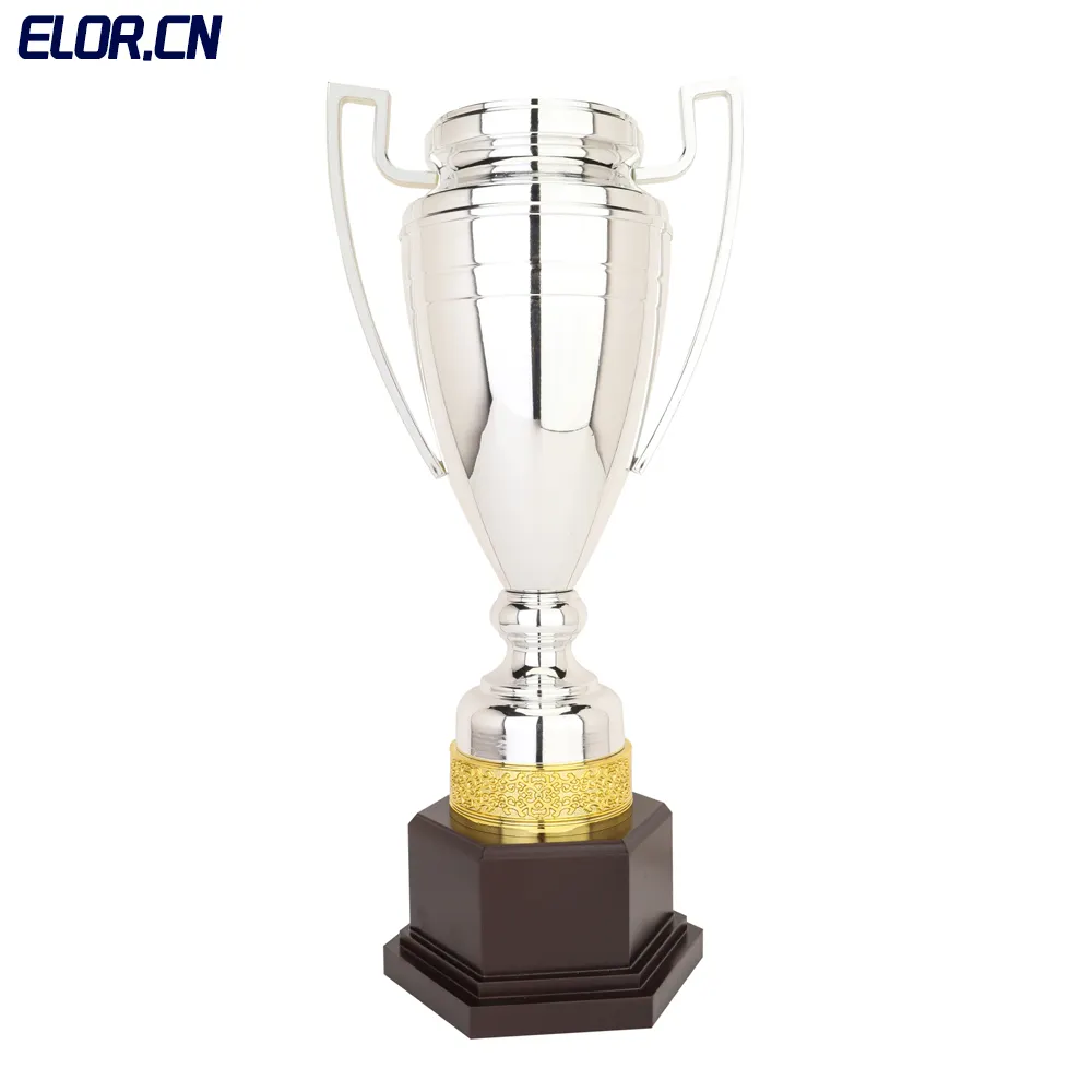 Elor 2024, nuevos trofeos y premios deportivos de plata de diseño Premium con decoración dorada, premio de competición de baloncesto de Metal