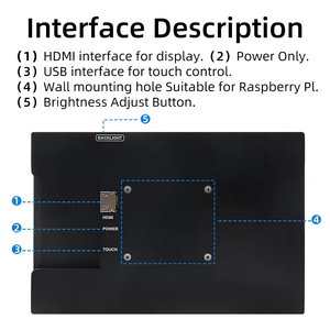 MPI8008-A 8 ''Zoll IPS LCD Kapazitives Touchscreen-Display 1280*800 LCD-Modul mit HD-Mi/USB-Schnitts telle für Raspberry Pi - Product Image 5