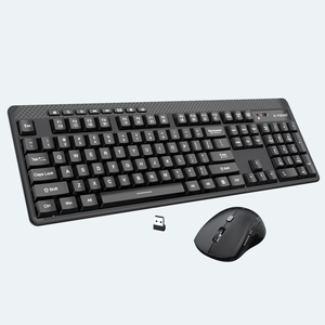 Wholesale Full Size <strong>Keyboard</strong> Compact <strong>Mouse</strong> <strong>Multi</strong>-media Keys 2.4G Wireless <strong>Keyboard</strong> <strong>and</strong> <strong>Mouse</strong> Combo - Product Image 1