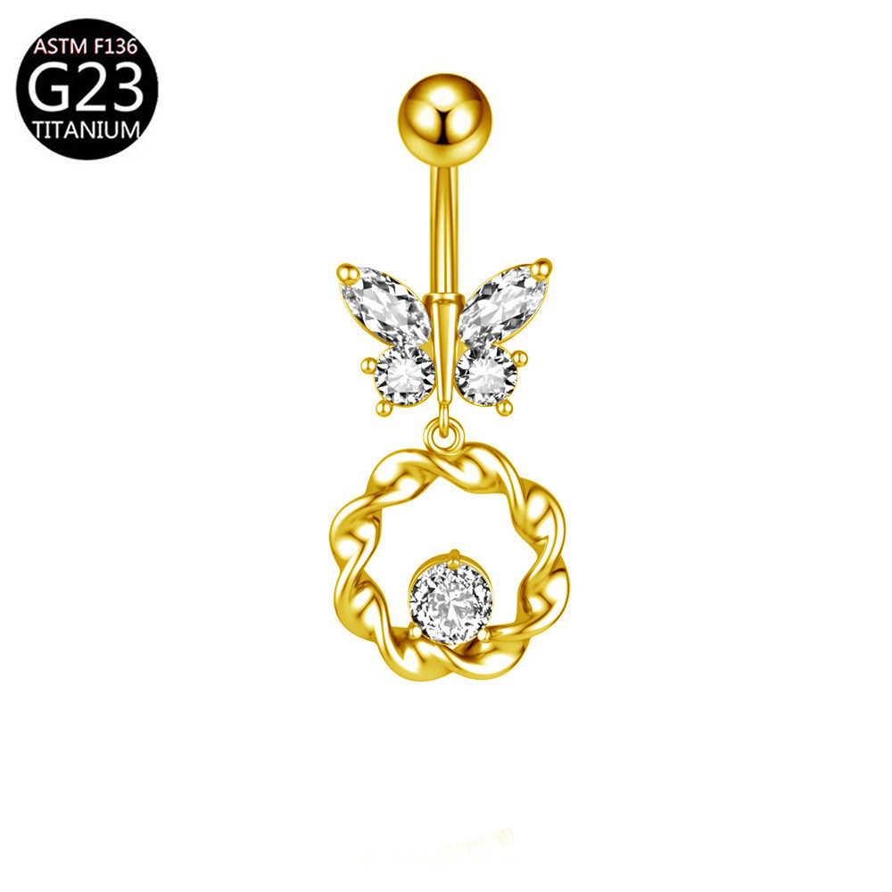 Anillo mariposa-oro