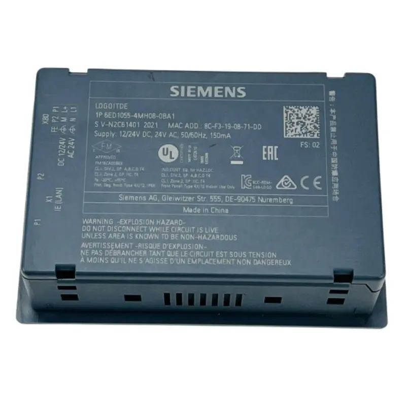 Sxxxxx PLC Logo TDE hiển thị văn bản thiết bị 6-Line 2 cổng Ethernet 6ed1055-4mh08-0ba1 cho Logo! 8