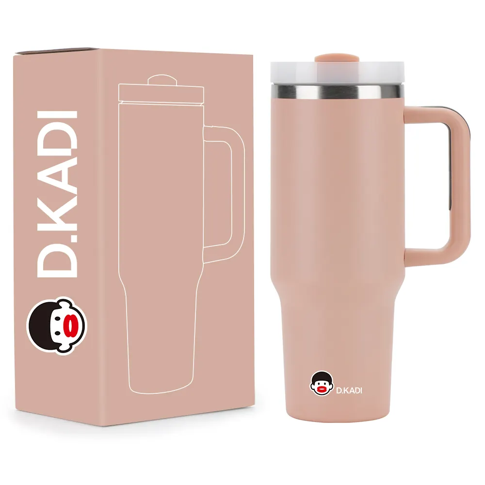 DKADI 40 OZ macera Quencher paslanmaz çelik çift duvar vakum Metal yalıtımlı fincan seyahat kahve kupa 40 oz Tumbler kolu ile