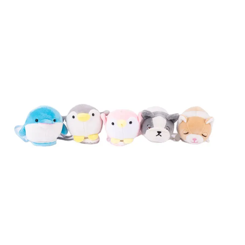 Vendita calda animale di peluche simpatico peluche regalo di compleanno per bambini portamonete bambole di pezza cartone animato pinguino delfino peluche piccola borsa