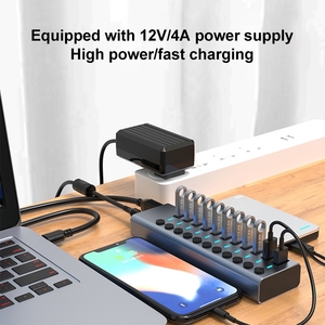 Fabrik preis 5/8/11 Multi Ports Industrielle Programmierung Hochgeschwindigkeits-USB 3.0-Hub mit Netzteil