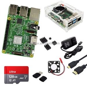 <strong>Raspberry</strong> <strong>Pi</strong> <strong>3</strong> Model B Fan Heatsinks Housing Cover Case Touch Screen <strong>Power</strong> Supply Adapter SD Card Single Boards Computer 3B
