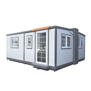 럭셔리 20ft 스틸 조립식 하우스 휴대용 확장 가능한 40ft 컨테이너 2-5 침실 모바일 조립식 접이식 빌라 상점 사용