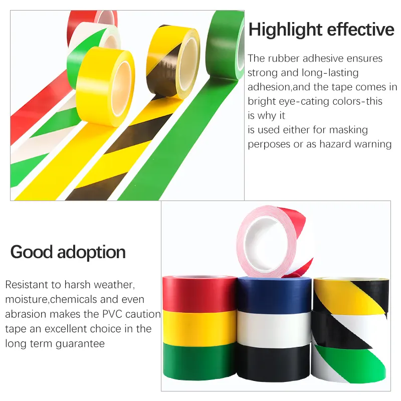 You Jiang Merk Markering Veiligheidswaarschuwing Pvc Vloermarkering Tape Jumbo Roll Voor Ondergrondse Bestrating Gevaar Waarschuwing Bewegwijzering