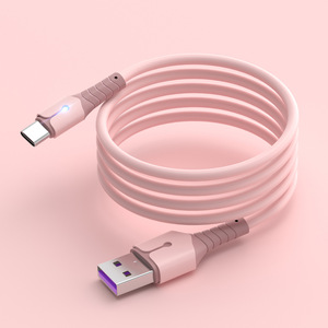 C 5A型快速充电电缆，带led指示灯数据线，适用于android