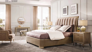<strong>Hand</strong> <strong>Made</strong> Solid Wood Full Set Matching With king <strong>Bed</strong> Night Stand Chest Dresser Wardrobe Bedroom Set - Product Image 4