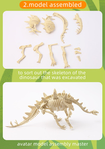 Dinosaur fossil Archaeological Excavation Skeleton <strong>restoration</strong> Model Set Crafts Diy Creative Educational <strong>Toys</strong> for Children - Product Image 3
