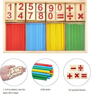 数字教育番号スティックカウントゲーム子供のための番号ロッド木製カウントブロックとインテリジェンススティック - Product Image 4