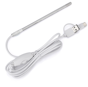 Microscópio endoscópio 5.5mm, 1.3mp 3 em 1 usb tipo c ent colher de orelha endoscópio lupa
