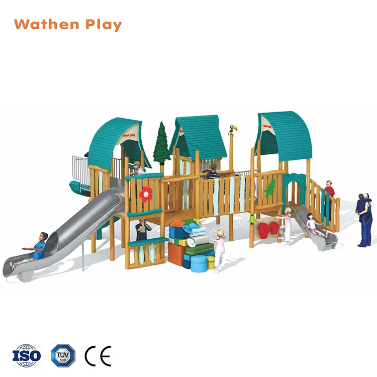 Low Prices Customized Design Children Outdoor Wood Playground Equip