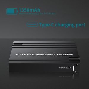 HiFi BASS Headphone Amplifier 16-600&Omega; Earphone Amp Rechargeable 3.5mm AUX <strong>Input</strong> <strong>Output</strong> With Volume Control for Phones <strong>Computers</strong>