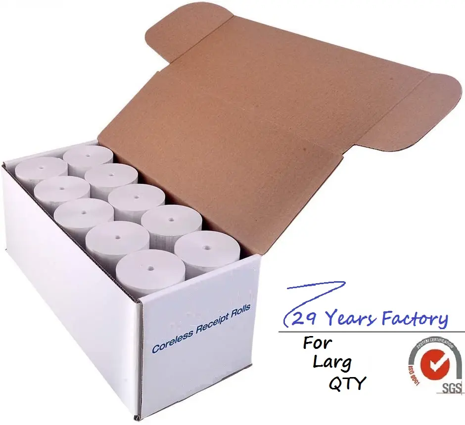 Directo de fábrica de rollo de papel térmico de papel de la caja registradora 80mm 57mm para caja recibo POS Banco rollo de papel térmico