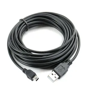 แจ็กเก็ตขนาดเล็กแบบ5PIN B ชนิด USB 2.0ตัวผู้กับ USB สายดาต้าตัวผู้แจ็คเก็ตพีวีซีชาร์จเร็ว3A ป้องกันแบบถักเปียสำหรับบันทึกการขับรถ - Product Image 1