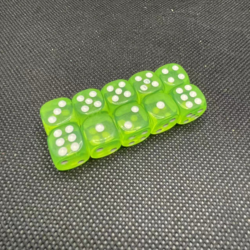 10 12mm round transparent grass green