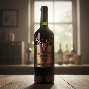 Logo Thương Hiệu Moose Head Tùy Chỉnh Riêng Miếng Dán Nhãn Rượu Vang Bằng Nhôm Kim Loại Dập Nổi - Product Image 3