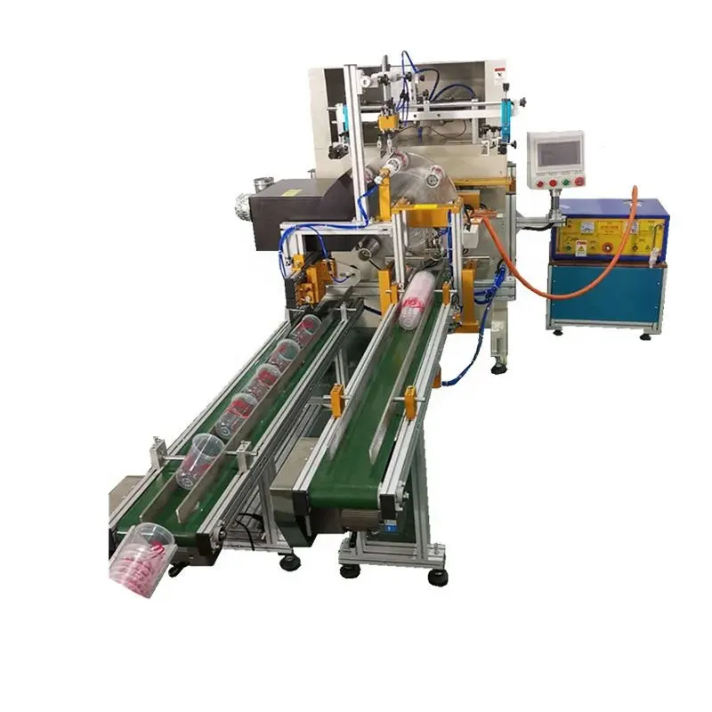 fully automatic automatic silk screen printer machine for bottle plastic cup screen printing machine Screen Printers