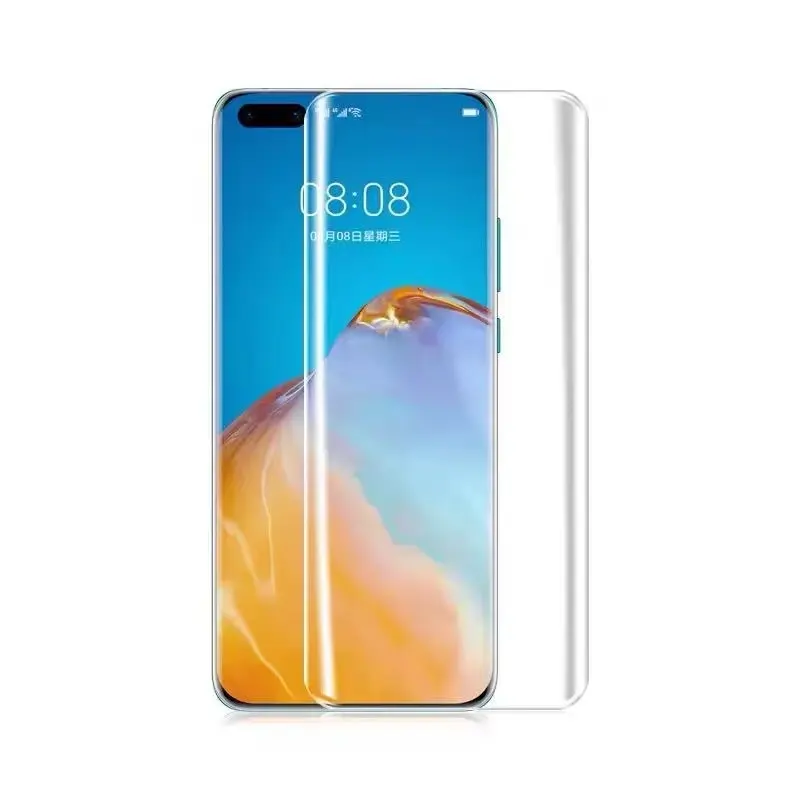 Lovekeke Film Kaca Tempered Melengkung Layar Lem UV Massal untuk OPPO Find X X2/X2 VIVO NEX 3 X60 X50 Reno 3 4 5 6 PRO