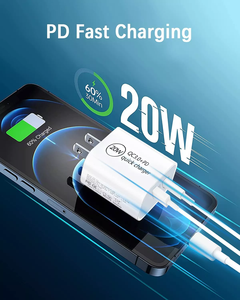 Wholesale Dual Ports QC 3.0 Fast Charging USB C Charger PD 20WW Quick Charger Type C Charger for <strong>Apple</strong> Samsung - Product Image 2
