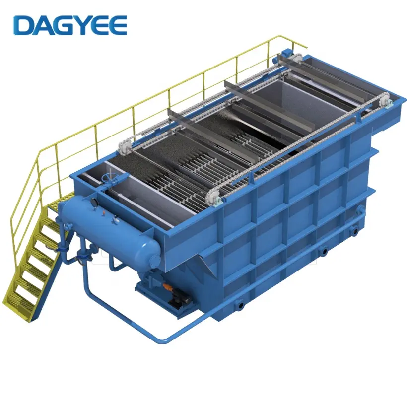 Electrocoagulador A DAF Sistema de unidades de flotación de aire disuelto Máquina Tanque séptico Tratamiento de aguas residuales