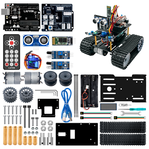 LAFVIN Smart Tank Robot Car <strong>Kit</strong> for <strong>Arduino</strong> Robotic <strong>Kit</strong> Education Learning Set with Tutorial