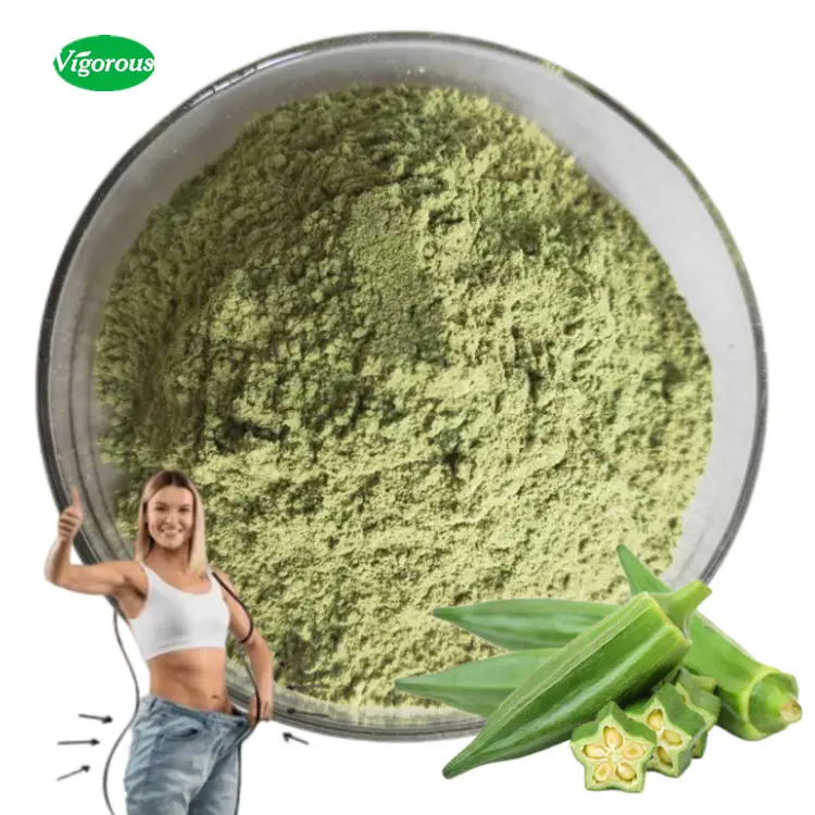 Muestras gratis mejor precio 100% polvo de okra natural puro