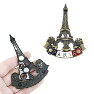 15 yıl fabrika özel eyfel kulesi Paris fransa buzdolabı mıknatısı 3D Metal el yapımı zanaat turist seyahat şehir hatıra koleksiyonu