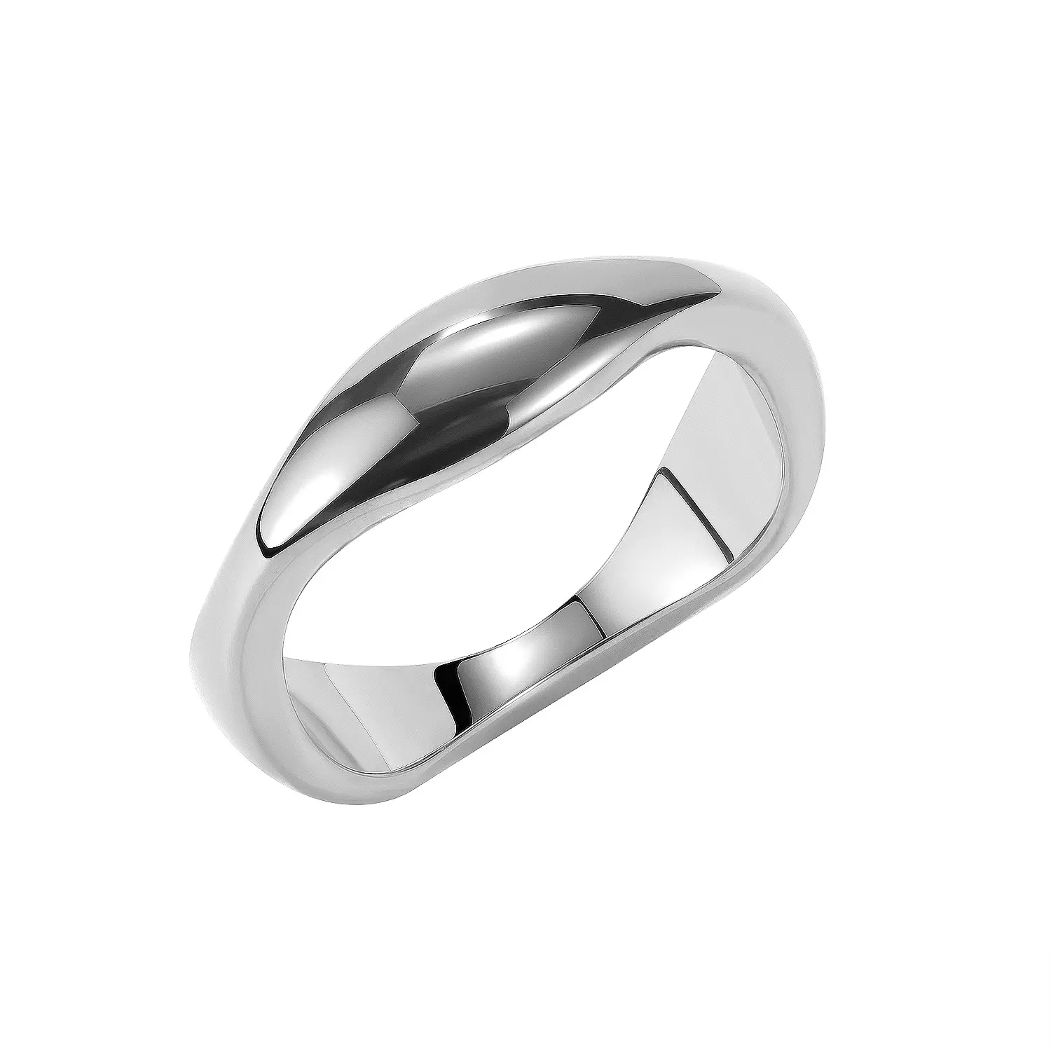 Einfacher Modetrend neuer Stil Edelstahl Ring Persönlichkeit geometrische glatte Männer und Frauen Ring Accessoires