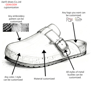 Desainer Suede asli kualitas tinggi sepatu Mule kustom uniseks bakiak Birkenstocks & sandal kulit mewah bakiak gabus wanita - Product Image 5