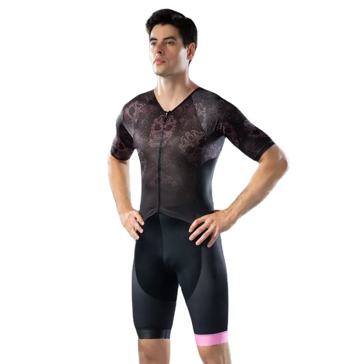 Betrue Custom Triathlon Wear pantaloncini con bretelle da ciclismo da uomo a maniche corte