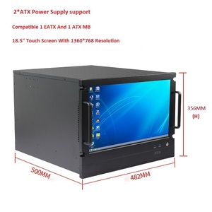 Pantalla táctil personalizada de 18,5 pulgadas Resolución de 1360*768 8U ATX Computadora LCD Servidor Estuche con pantalla táctil y teclado - Product Image 4