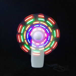 YD0504 Led mensaje personalizado Mini ventilador de mano eléctrico Led Light Up ventilador programable Led intermitente mensaje Mini ventilador