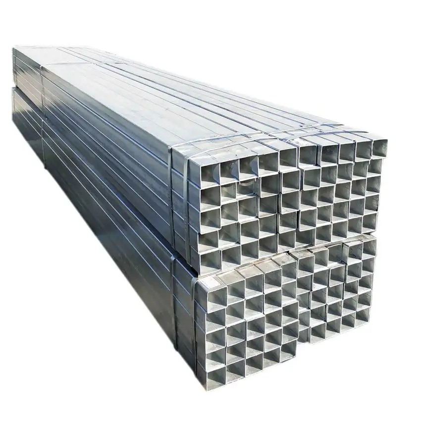 Ms tubo de aço galvanizado/galvanizado seção oca tubo quadrado de aço carbono