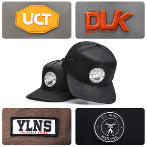 Custom 5 <strong>Panel</strong> Rubber <strong>Patch</strong> Baseball Cap,Sport Running Dad Gorras,100% Polyester Structured Quick Dry Black Golf Hat For Adult - Product Image 2