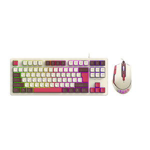 OEM 87キー混合カラーUSBワイヤードキーボードとマウスコンボタイプCワイヤードキーボードとマウスセットオフィスPC用ラップトップ - Product Image 4